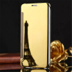 Iphone X88 Plus Luxury Mirror View Mirror PU Cover Flip Smart Clear Window Phone Case