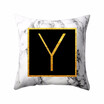 Modern Pillowcases 4545 Gold Alphabet Word Letter White Marble Pattern Pillow Case Super Soft Throw Sofa Bed Cushion Cover Protec
