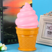 Ice Cream Cone Shaped Night Light Desk Table LED Lamp for Kids Children Bedroom Decor Lights