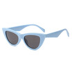 SHAUNA Fashion Women Cat Eye Round Sunglasses Retro Men Sky Blue Glasses UV400