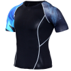 New Compression Shirt Splicing Sleeve Fitness Men Wolf Skull Anime 3D T Shirt MMA Short Sleeve Crossfit Bodybuilding Tee Shirt