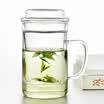 Yaji Tea Cup Mens Office Glass with Cover Transparent Cup with Filter Tea Cup 400ml