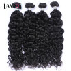 8A Indian Water Wave Virgin Hair Natural Black Color 100 Human Hair Weave 4 Bundles Indian Wet And Wavy Curly Remy Hair Extension