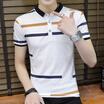 DaMaiZhang Classic Polo Shirt Men Short Sleeve Casual Shirts Slim Fit Polo Turndown tshirt Elastic Top Tee