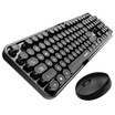 Mofii Mofii sweet wireless keyboard&mouse set retro steampunk computer notebook chocolate office mouse black