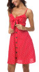 Womens Tie Front Midi Dress Bow knot Printing Sleeveless Dresses Floral