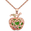 Apple Pendant Necklaces For Women Austria Crystal Vintage Fashion Jewelry Accessories High Quality Ladies Gift 27888