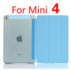 Case for iPad Mini 4 3 2 1 Case PU Leather Silicone Soft Back Trifold Stand Auto SleepWake up Smart Cover for iPad Mini 2 Case