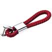 KOOLIFE hand-woven leather rope car key chain key ring men&women waist pendant key chain creative gift car-free key ring horseshoe buckle - red