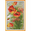 DIY Handmade Needlework Counted Cross Stitch Set Embroidery Kit 14CT Poppy Flowers Pattern Cross-Stitching 35 52cm Home Decorati