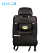 LUNDA Leather Car Seat Back Folding Portable Storage Bag Multi-Use Car Organizers Black Car Portable Storage Bags Car Organizer Tr