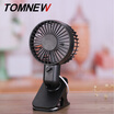 TOMNEW Table Clip Fan Mini Double Blades Strong Wind Desk Electric USB Fan Air Conditioning for Home Office Room