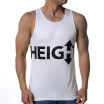 Men&39s Casual Letter Printed Tops Sleeveless Pullover O-Neck White Sport Vests