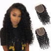 WYF Peruvian Virgin Curly Hair with Closure 100pcs Unprocessed Human Hair 3 Bundles