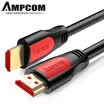 AMPCOM gold plated version 20 HDMI cable 4K digital HD cable 3D video cable 5 m computer TV projector set-top box data cable AMBZ20RB50