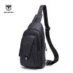 BULL CAPTAIN High Quality Men Genuine Leather Cowhide Vintage Chest Back Pack Travel fashion Cross Body Messenger Shoulder Bag