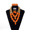 Orange Coral Wedding African Beaded Jewelry African Jewelry Sets For Women Nigerian Bridal Jewelry African Beads Jewelry Set