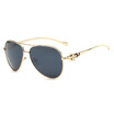 Retro Vintage Sunglasses Aviator Style Frames Dazzling Reflective Coating Lens Eyeglasses