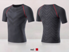 Black Dry Bodybuilding Sportswear FitnessTight Blouse Mens short sleeve T-shirt