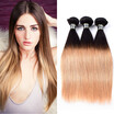 Amazing Star Indian Ombre Straight Hair Indian Virgin Human Hair Extension Straight Hair Bundles Soft Silky Hairt 1b 27