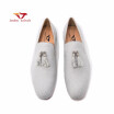 Wedding&Prom silvery colors men smoking slippers luxurious glitter Handmade men loafers male flats