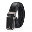 XHtang Mens Belt Genuine Leather Automatic Buckle belt For Waistband Ratchet Strap Black Leather Belt Designer Belt For Jeans Gift