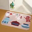 Jingdong supermarket Cozy cozzylife mats home textile can be washed thicken flannel non-slip absorbent mats mats kitchen music 40 60cm