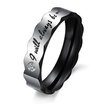 Hpolw Men & Women Stainless Steel innovative Rock crystal ring bears an inscription Love "I Will Always Be with You" Lover wed