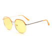 SHAUNA Double Colors Oversize Women Square Metal Glasses Frame Fashion Ladies Clear Yellow Lens Sunglasses