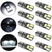 10PCS car bulb w5w white license plate light width lamp