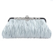 Fawziya Satin Pleated Clutch Purses For Women Evening Clutches For Wedding And Party