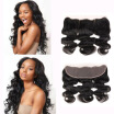 WYF Brazilian Body Wave 3 Bundles with Frontal Closure Unprocessed Human Hair 100gpcs