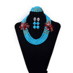 Luxury Nigerian Bridal Beads Jewelry Traditional African Wedding Statement Necklace Set Women Party Costume Accessories