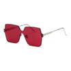 SHAUNA Newest Candy Color Trending Women Rimless Sunglasses 3 Layers Thick Lens Fashion Men Square Rose Red Yellow Shades UV400