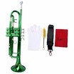 Trumpet Bb B Flat Brass with Mouthpiece Brush Cloth Gloves Strap Golden C4D5