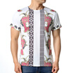 Men Summer Top Printed Slim Short Sleeve White Tees T-Shirts