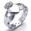 Hpolw Stainless Steel Vintage claddagh ring heart pattern crown wedding rings for women friendship love brand jewelry