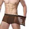 Mens Bamboo Fiber Boxer Underwear Comfortable Breathable Sexy Perspective Mens Underwear