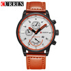 CURREN Mens Watch-Quartz-Mens Watch Round Dial Mens Analog Watch with Date Display 8217