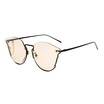 SHAUNA Unique Chain Decoration Women Rimless Sunglasses Fashion Men Tea Champange Shades UV400