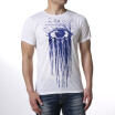 Hip Hop Mens Crew-Neck Big Eye Print T-Shirt