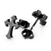 Hpolw Mens Stainless Steel Stud Earrings Black Cross Vintage