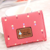 Fashionable Lovely Cartoon Lady Wallet Girls Short Smash Floral Purse Card Bag