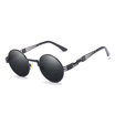 Gothic Steampunk Sunglasses Men Women Metal WrapEyeglasses Round Shades Brand Designer Sun glasses Mirror High Quality UV400