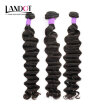 8A Peruvian Loose Deep Wave Virgin Hair 100 Human Hair Weave 3 Bundles Peruvian Loose Wavy Curly Hair Extensions Natural Black 1B