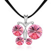 White Gold Plated Butterflies Pendants Necklace Austrian Crystals from Swa Elements Women Fashin Jewelry Accessories 14580
