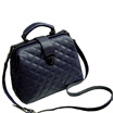 Womens Lock Quilted Plaid Leather Messenger Handbags Scrub Purse Crossbody Bags