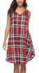 Knee Length Summer Dresses Plaid Dress For Women