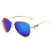 Retro Vintage Sunglasses Aviator Style Frames Dazzling Reflective Coating Lens Eyeglasses