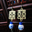 Hot style Chinese wind earrings with a fine selection of attractive original personality creative ceramic earrings accessories